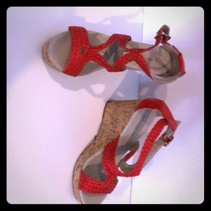 Banana Republic Crimson Straw Espadrilles